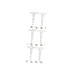 6 Pcs T-Shaped Yard Hinges - White