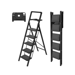 5 Step Folding Ladder (Black)