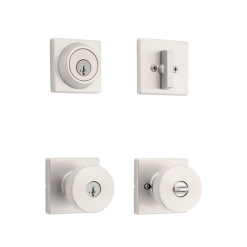 Matte Black Front Door Knob (Silver)