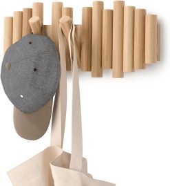 Picket Wall-Mounted Coat Rack (Natural)