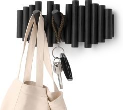 Picket Wall-Mounted Coat Rack (Black)