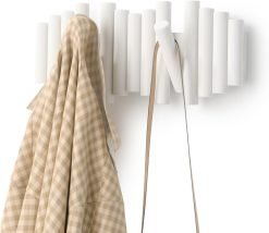 Picket Wall-Mounted Coat Rack (White)