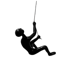 Climbing Man Wall Art (Black)