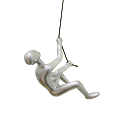 Climbing Man Wall Art (Silver)